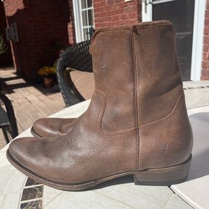 Mens Leather FRYE boots - Austin Inside Zip